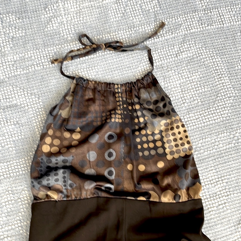 Vintage 70’s black maxi halter dress